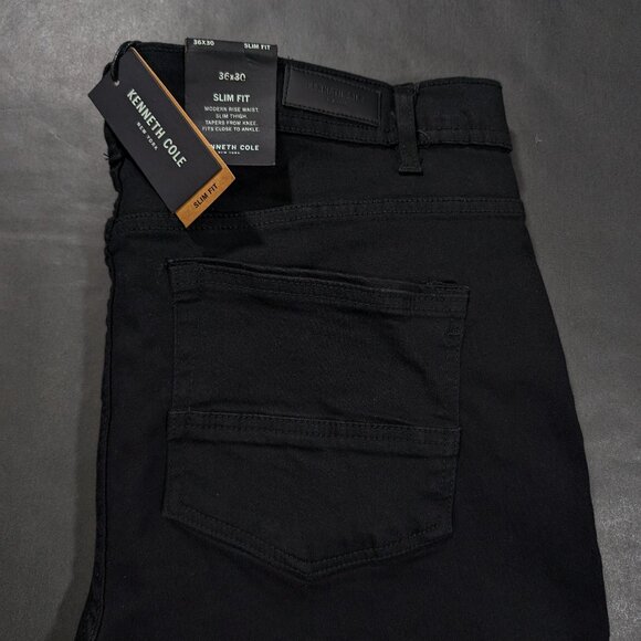 Kenneth Cole Jeans Mens Size 36x30 Black Denim Slim Fit Stretch Pants Stretch - Picture 1 of 10